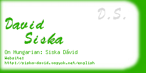 david siska business card